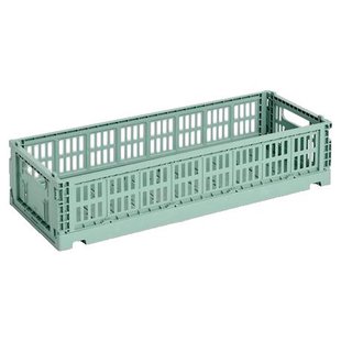 Hay Colour Crate Krat RE Opbergbak XS Oblong Sage Green