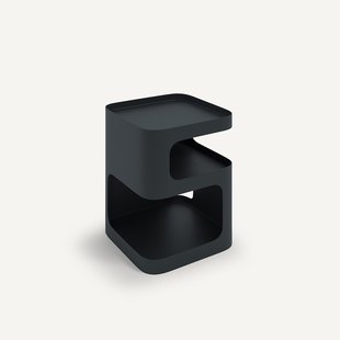 Nachtkastje van staalmetaal, 2 nissen, Sandoval