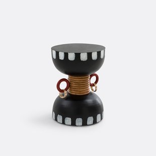 Bijzettafel in suar en rotan, Toumtamtoum-Toum