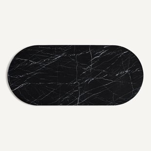 Ovalen tafelblad in marmer, L220 cm, Ovalo