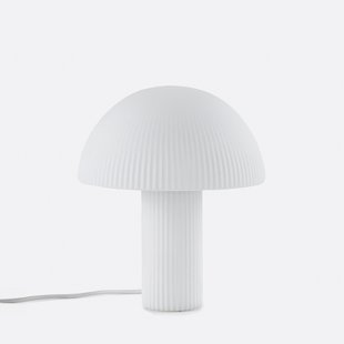 Paddenstoellamp, gestreept opaline glas H29cm Loulou