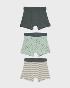 HEMA Kinderboxers stretch katoen stippen - 3 stuks lichtgroen (lichtgroen)
