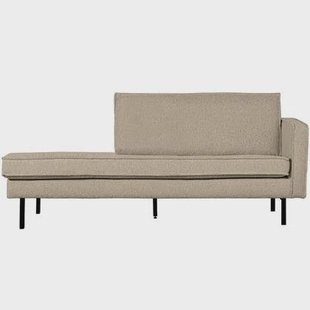 WOOOD Daybed Rechts Rodeo - Bouclé - Beige - 85x203x86