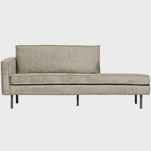 WOOOD Daybed Left Rodeo - Velvet - Wheatfield - 85x203x86