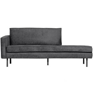 WOOOD Daybed Left Rodeo - Structure Velvet - Mountain - 85x203x86