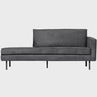 WOOOD Daybed Right Rodeo - Velvet - Mountain - 85x203x86