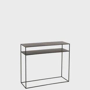 J-Line console Rechthoekig 2 Planken - metaal - zwart