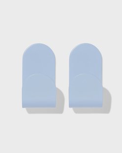 HEMA Plakhaken lichtblauw - 2 stuks