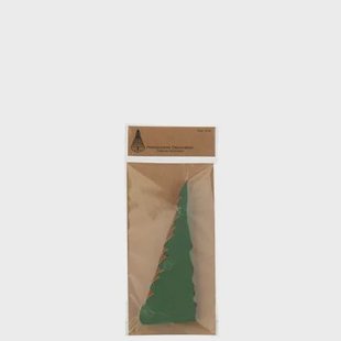 J-Line hanger Kerstboom - papier - donnkergroen|koper - smal