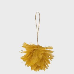 J-Line hanger Bal - veren - geel - 3 stuks