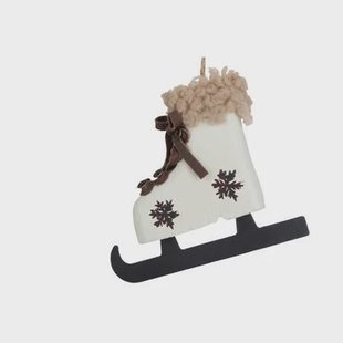 J-Line hanger Schaatsen - metaal - zwart|wit - 2 stuks