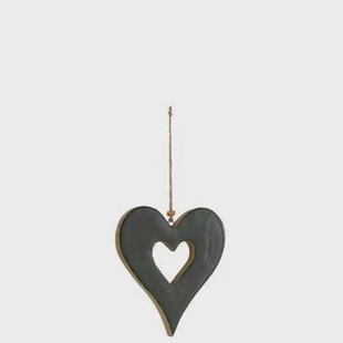 J-Line hanger Hart - hout - groen - large - 3 stuks