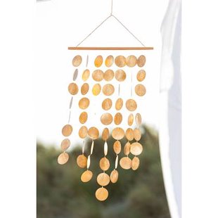 J-Line windgong Muntstuk - schelp - bruin