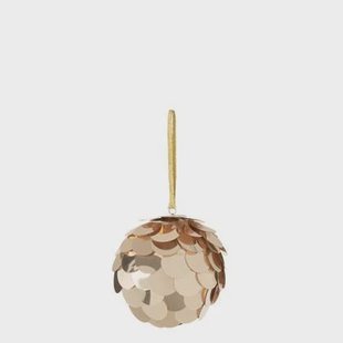 J-Line hanger Bal Pailletten - kunststof - champagne - 3 stu