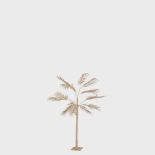 J-Line boom Palm Bladeren 1 Stam - metaal - goud - small