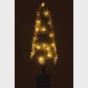 J-Line kerstboom Sneeuw - kunststof - groen - large - LED