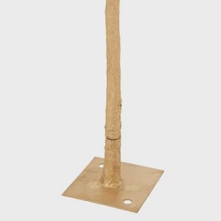 J-Line boom Pluimen - staal - goud|wit - small