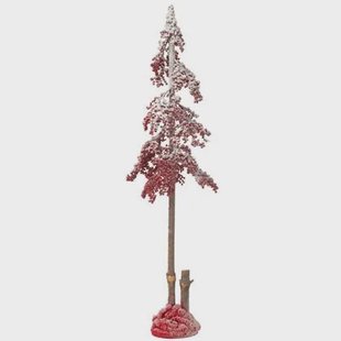 J-Line decoratie Kerstboom Grote Bessen - kunststof - rood l