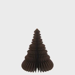 J-Line decoratie kerstboom Vouwbaar - papier - bruin - large