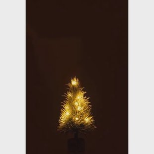 J-Line decoratie kerstboom Sneeuw - kunststof - groen - smal