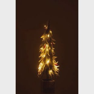 J-Line kerstboom Sneeuw - kunststof - groen|rood - large - L