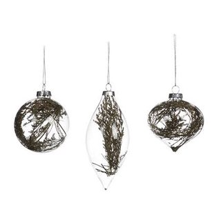 Goodwill Kerstbal Gedroogde plantdelen Bruin D 10 cm