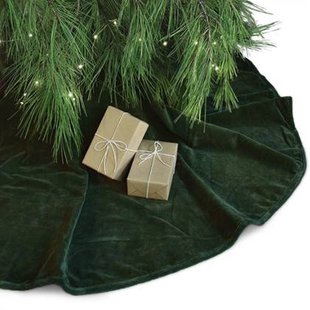 Unique Living - Treeskirt Kelsey 120Øcm dark green - Kerstboomkleed