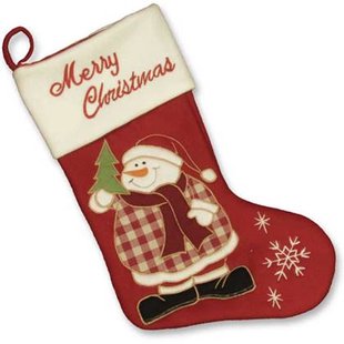 Unique Living | Jolly Christmas stocking rood snowman