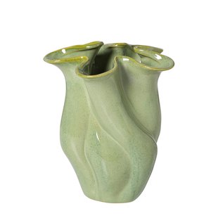 Vaas reactive glaze klein - groen - 19.3x16x14.3 cm