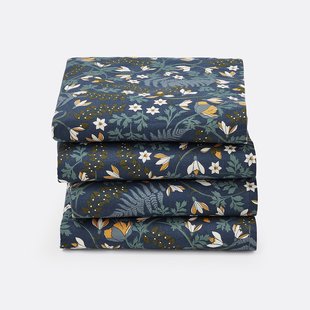 4 servetten in gewassen katoen longina, bedrukt