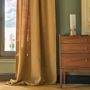 Bouclé gordijn, verborgen patjes, Belvini