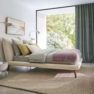 Bouclé gordijn, verborgen patjes, Belvini