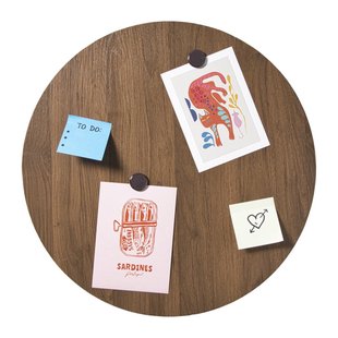Magneetbord groot - bruin - ø50 cm