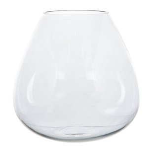 Vaas glas - grijs - ø21x21.5 cm