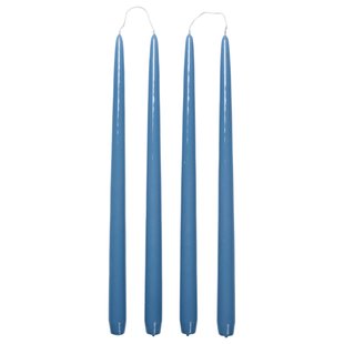 Broste Copenhagen Smooth Taper Kaars Set Van 4 Dusty Blue