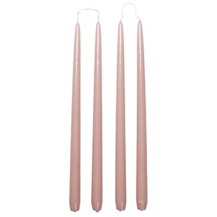 Broste Copenhagen Smooth Taper Kaars Set Van 4 Mauve Pink