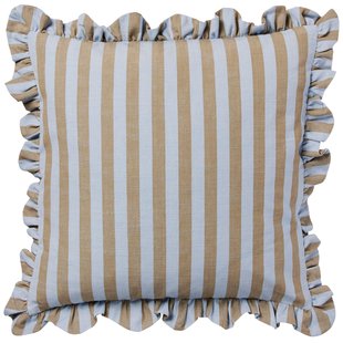 Broste Copenhagen Ina Kussen 50x50 Dusty Blue/Brown Kelp