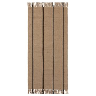 Broste Copenhagen Yuki Vloerkleed 140x70 Zwart/naturel