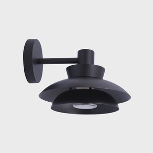 Thais buitenwandlamp Ø 25 cm zwart metaal Lucande - Terras - Modern - 1 lamp