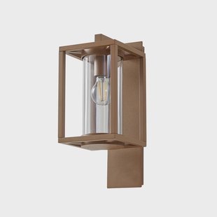 Ferda buitenwandlamp hangend bruin IP44 Lucande - Terras - Modern - Aluminium - Hoekig