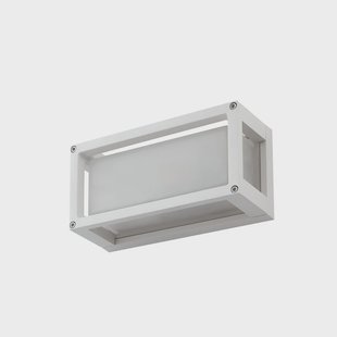 Aurelien buitenwandlamp 12,5 cm wit IP54 Lucande - Balkon - Modern - Aluminium - Hoekig