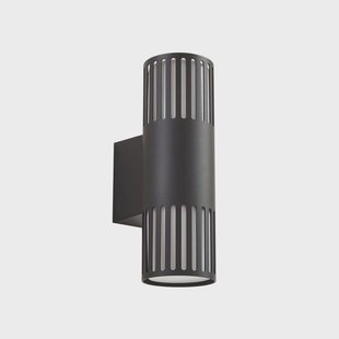 Lurinda buitenwandlamp Ø 10 cm zwart 2-lamps Lindby - Balkon - Modern - Aluminium - Meerdere lampen