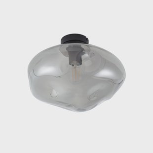 Lelia plafondlamp Ø 35 cm rookgrijs glas Lindby - Eetkamer - Designer - Zonder afstand