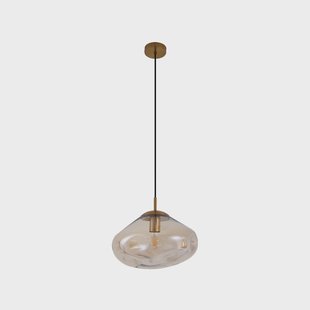 Lelia hanglamp Ø 35 cm amber glas Lindby - Eetkamer - Designer - 1 lamp