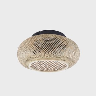 Cordie plafondventilator met licht Ø 53 cm stil DC Lucande - Woonkamer - Landhuis / Rustiek - Bamboe - 1 lamp