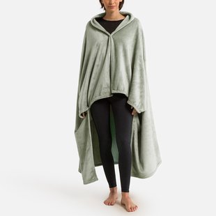 Fleece plaid met mouwen, recycled polyester, Javi