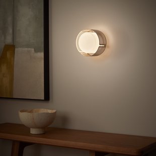 Plafond wandlamp, ijzer metaal en opaline, Darja