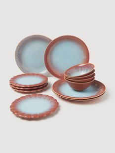 Handgemaakte serviesset Marguerite, 4 personen, 12-delig