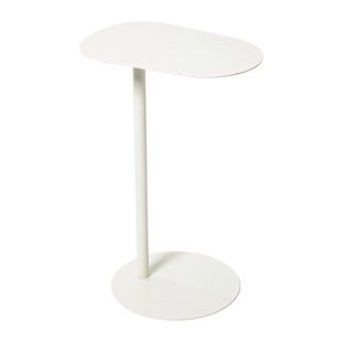 Bijzettafel Mica ovaal - wit - 53x35x25 cm