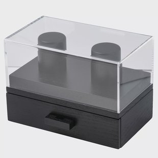 Holme & Hadfield Weekender Watch Display Case I4-Q5I3-XU9T Black, horloge display voor 2 stuks